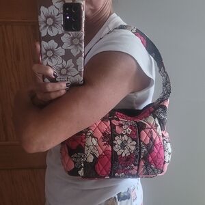 Vera Bradley Floral Pink Quilted Shoulder Bag